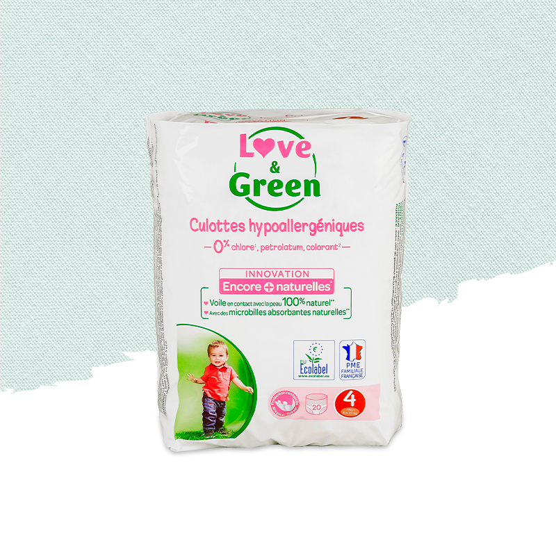 Love and Green T4  4 paquet par carton - 20 culottes par paquet - Dentimed  - A Swiss Hygiene Company