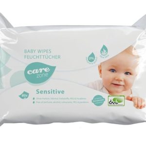 Care Zone Baby Wipes | Lingettes Sensitive à l'Aloe Vera - paquet de 80 pièces