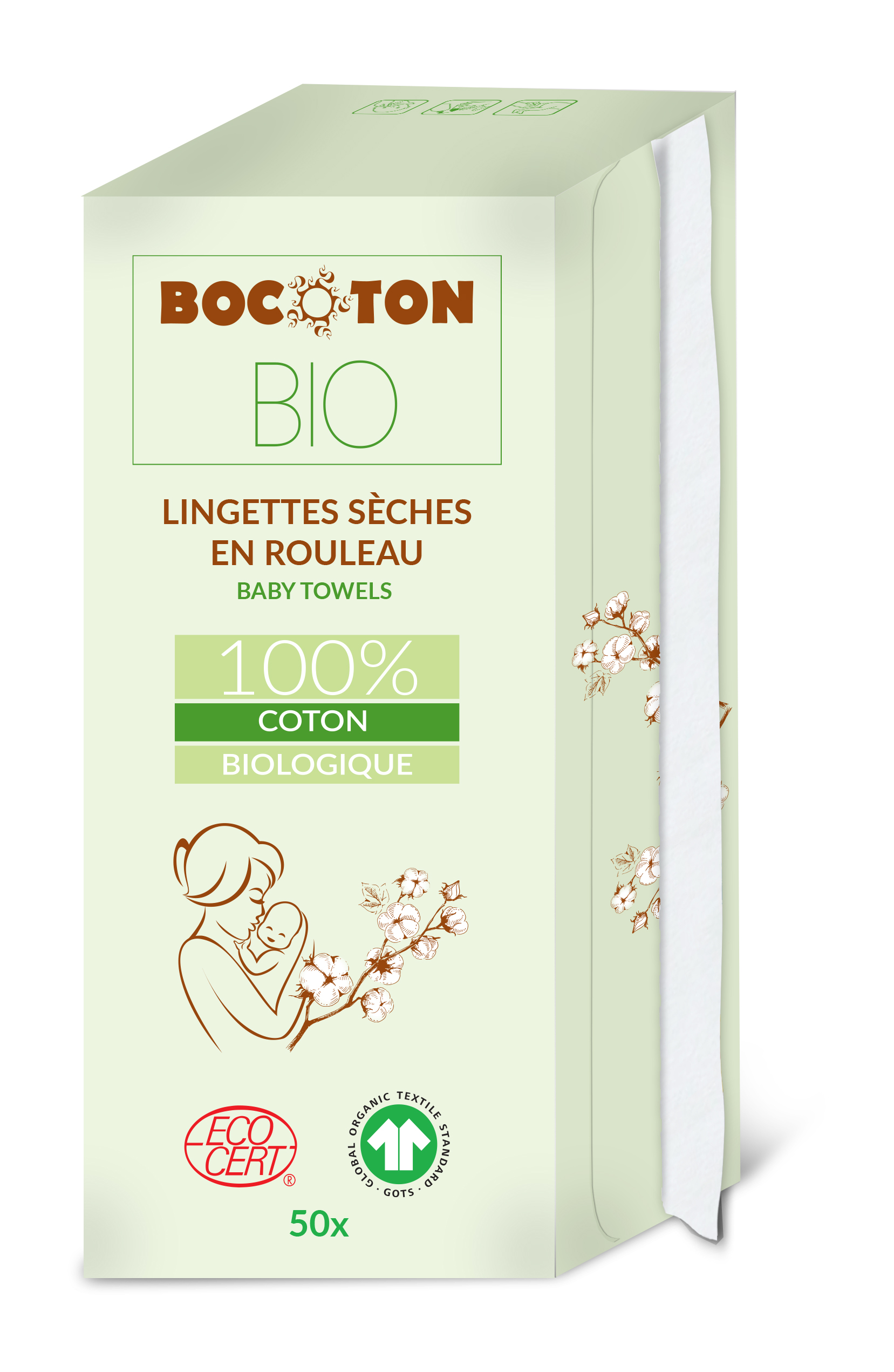 Eco-lingettes 100% coton BIO