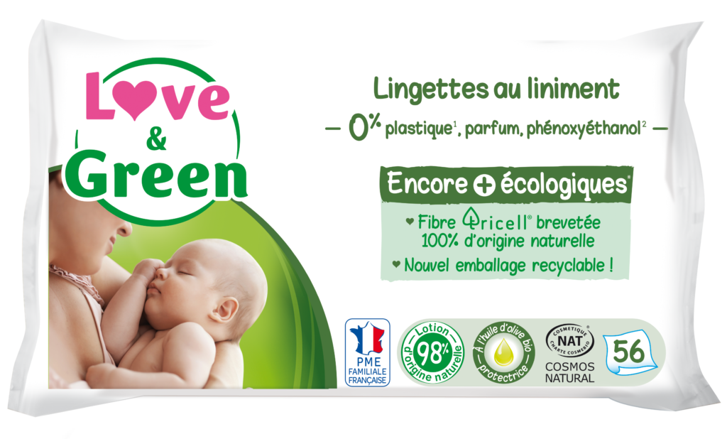 Kit naissance Love & Green - 1 paquet de T1 + 1 paquet de lingettes + 1 Bio  liniment + 1 lot de 24 cartes étapes - Cdiscount Puériculture & Eveil bébé