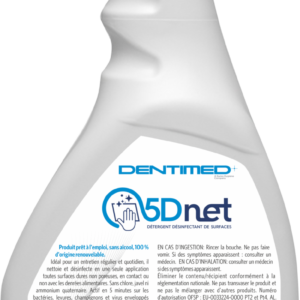 5D Net | Détergent désinfectant de surfaces sans alcool